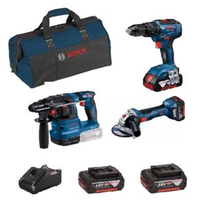 PACK BOSCH AMOLADORA+ MARTILLO+ ATORNILLADOR - Imagen 1
